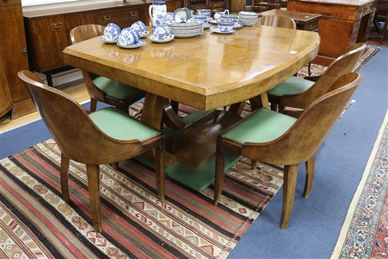 An Art Deco suite Sideboard W.180cm, Sideboard W.150cm